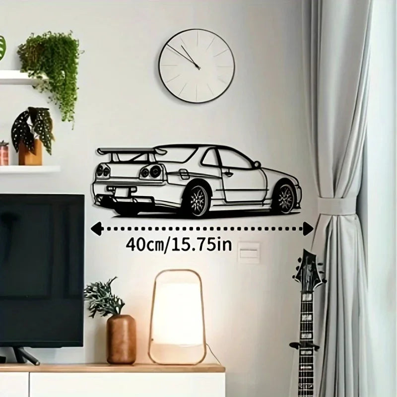 R Model Car Metal Wall Art