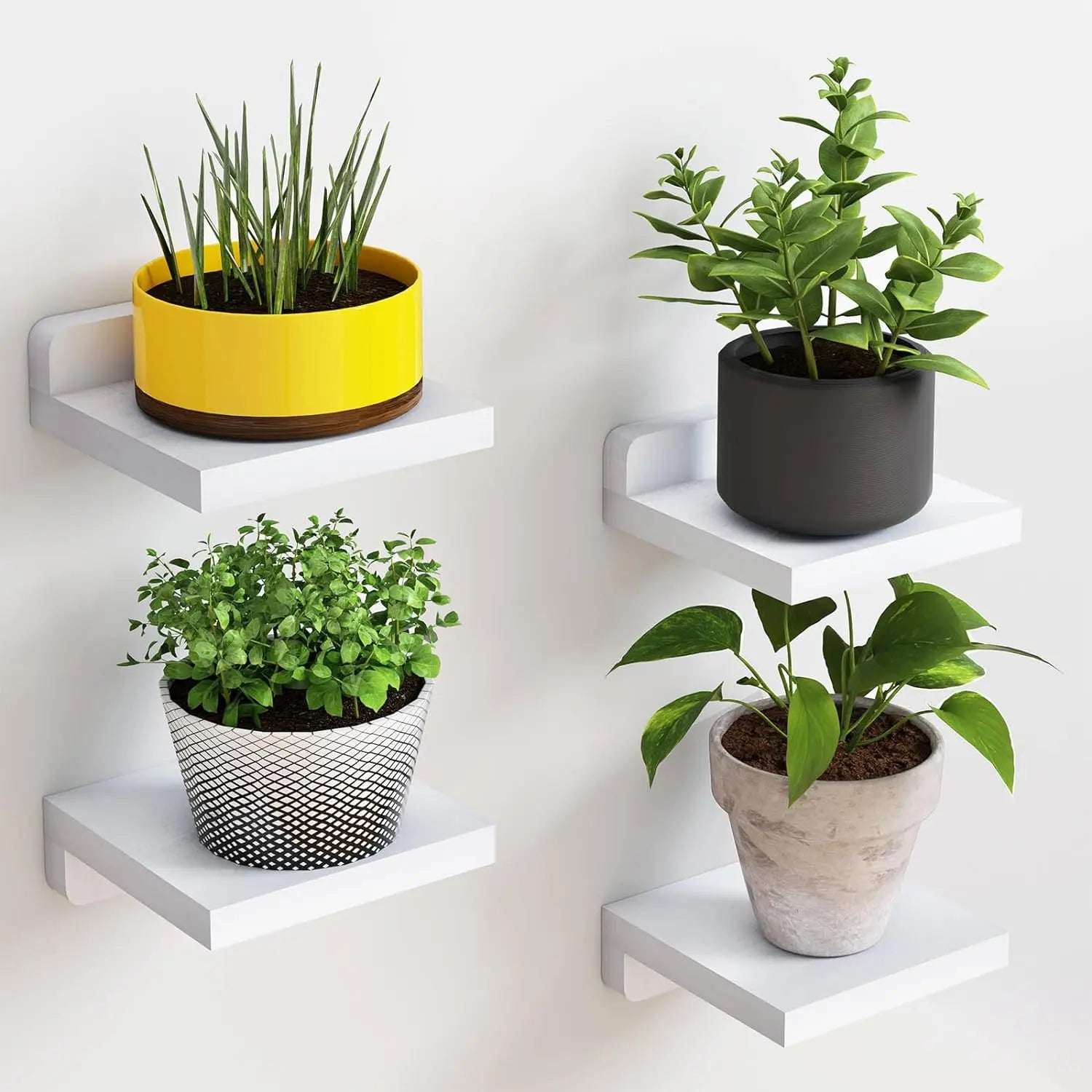 Mini Floating Wall Shelves – 4 Pack