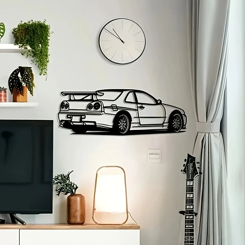 R Model Car Metal Wall Art