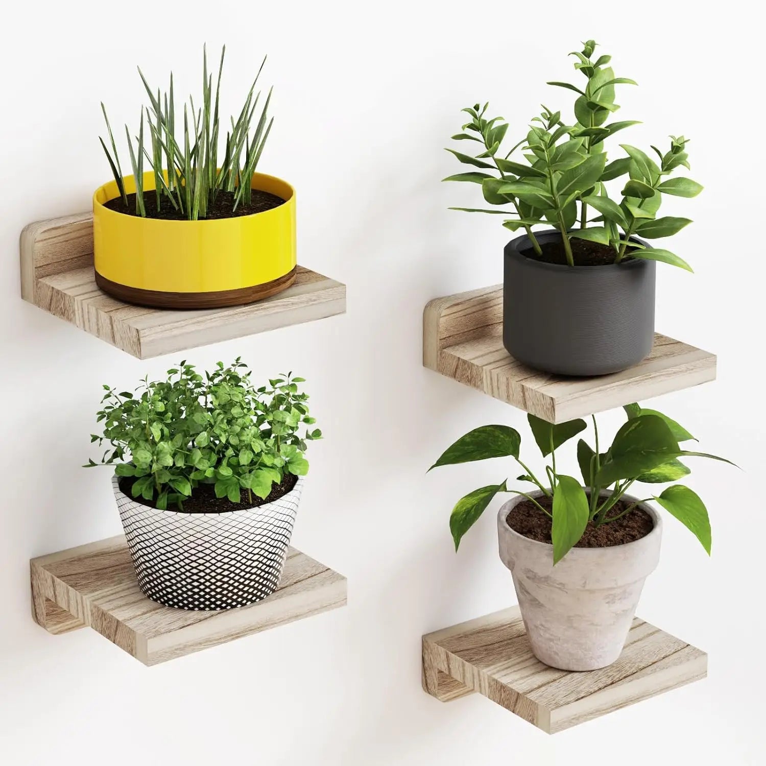 Mini Floating Wall Shelves – 4 Pack