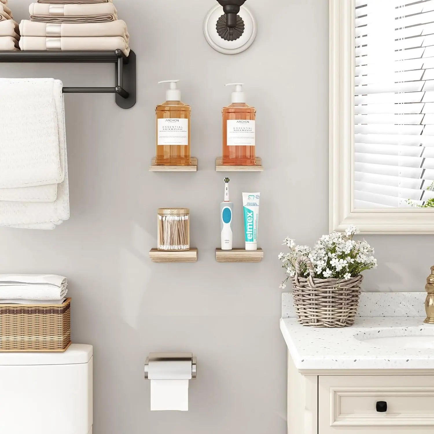 Mini Floating Wall Shelves – 4 Pack