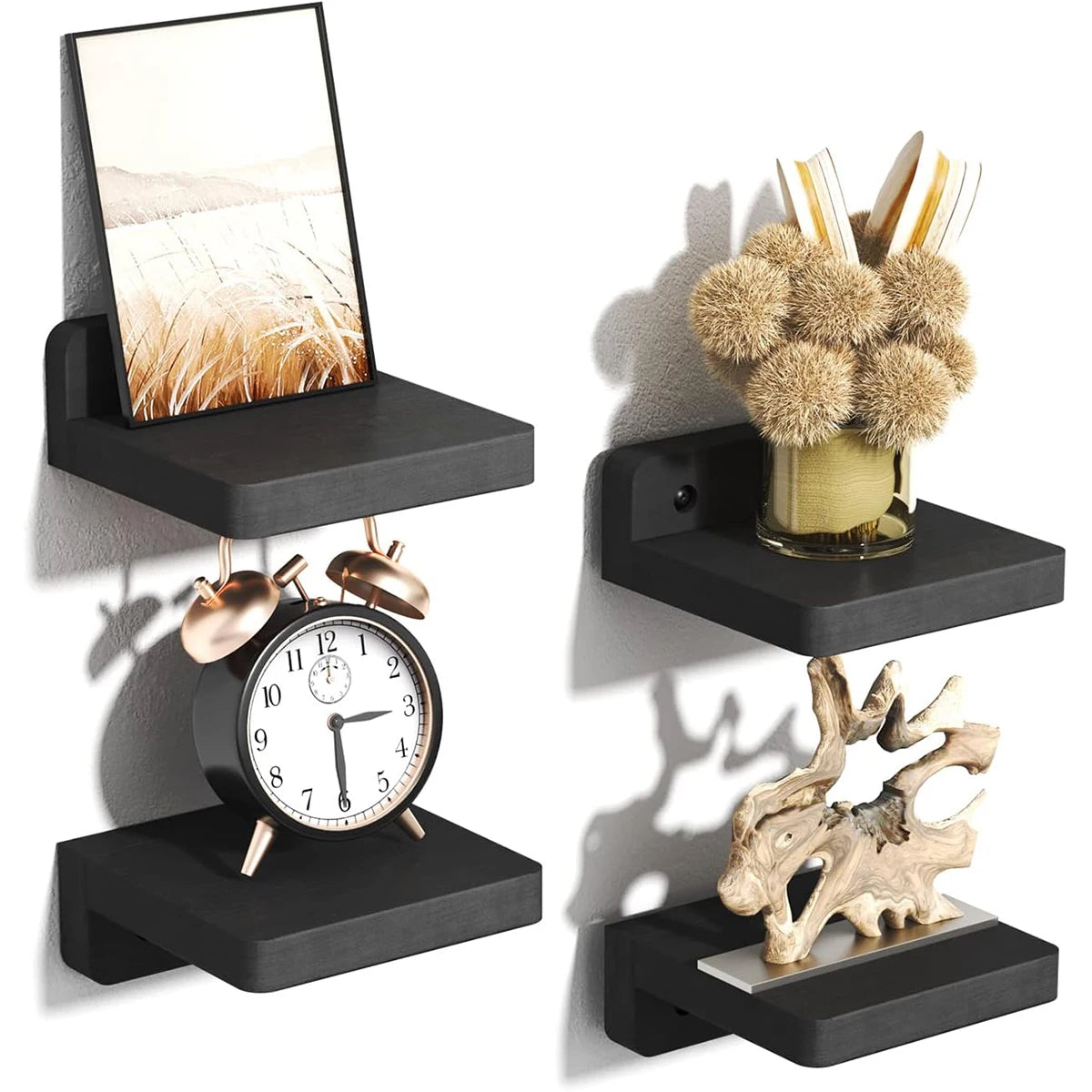 Mini Floating Wall Shelves – 4 Pack